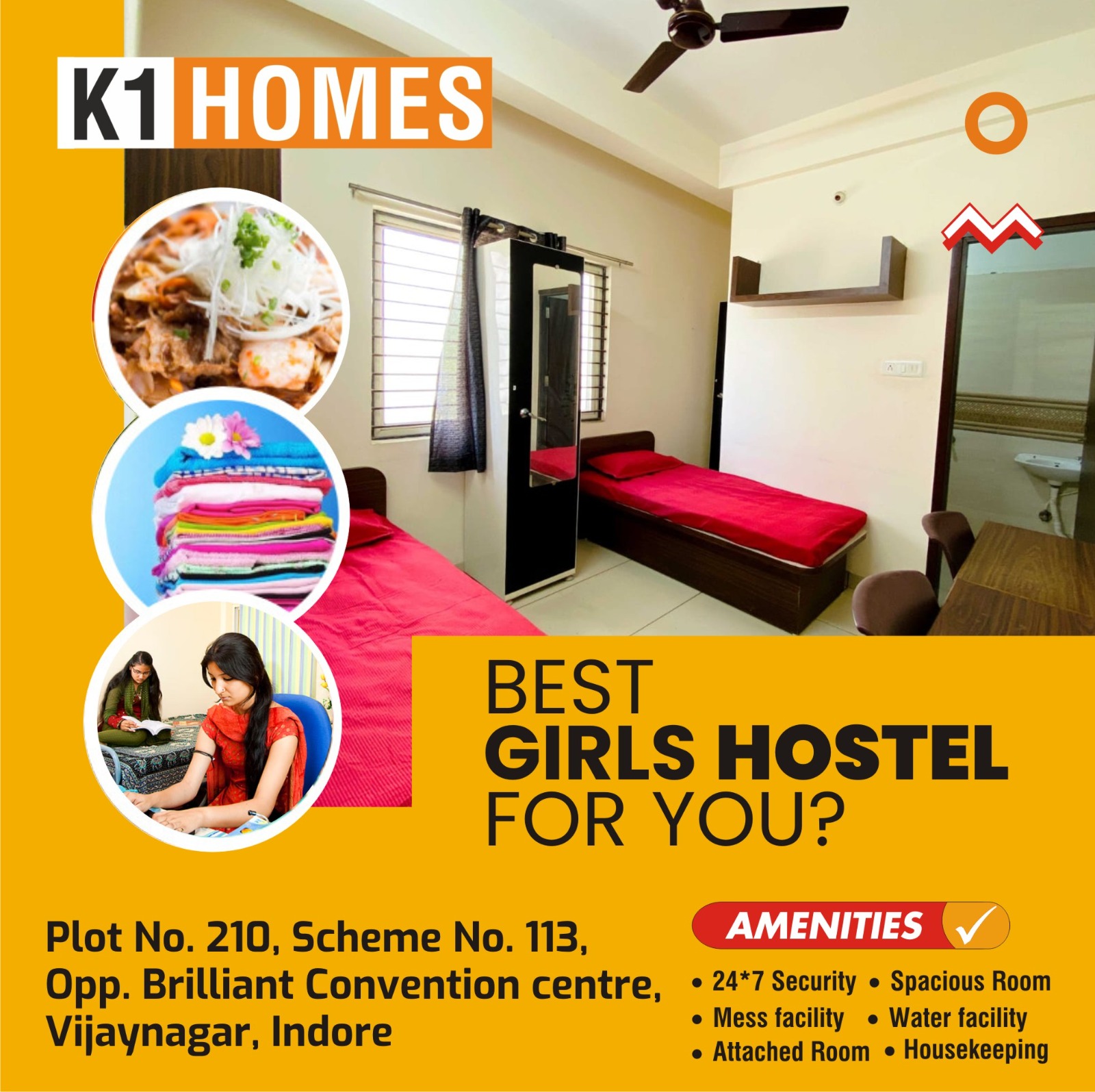 Best Girls Hostel Near Prestige College in Indore