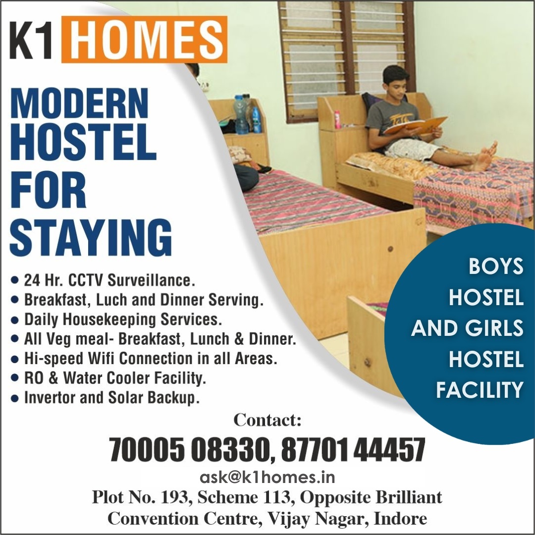 Top Hostel For Boys near Brilliant Convention, in Indore