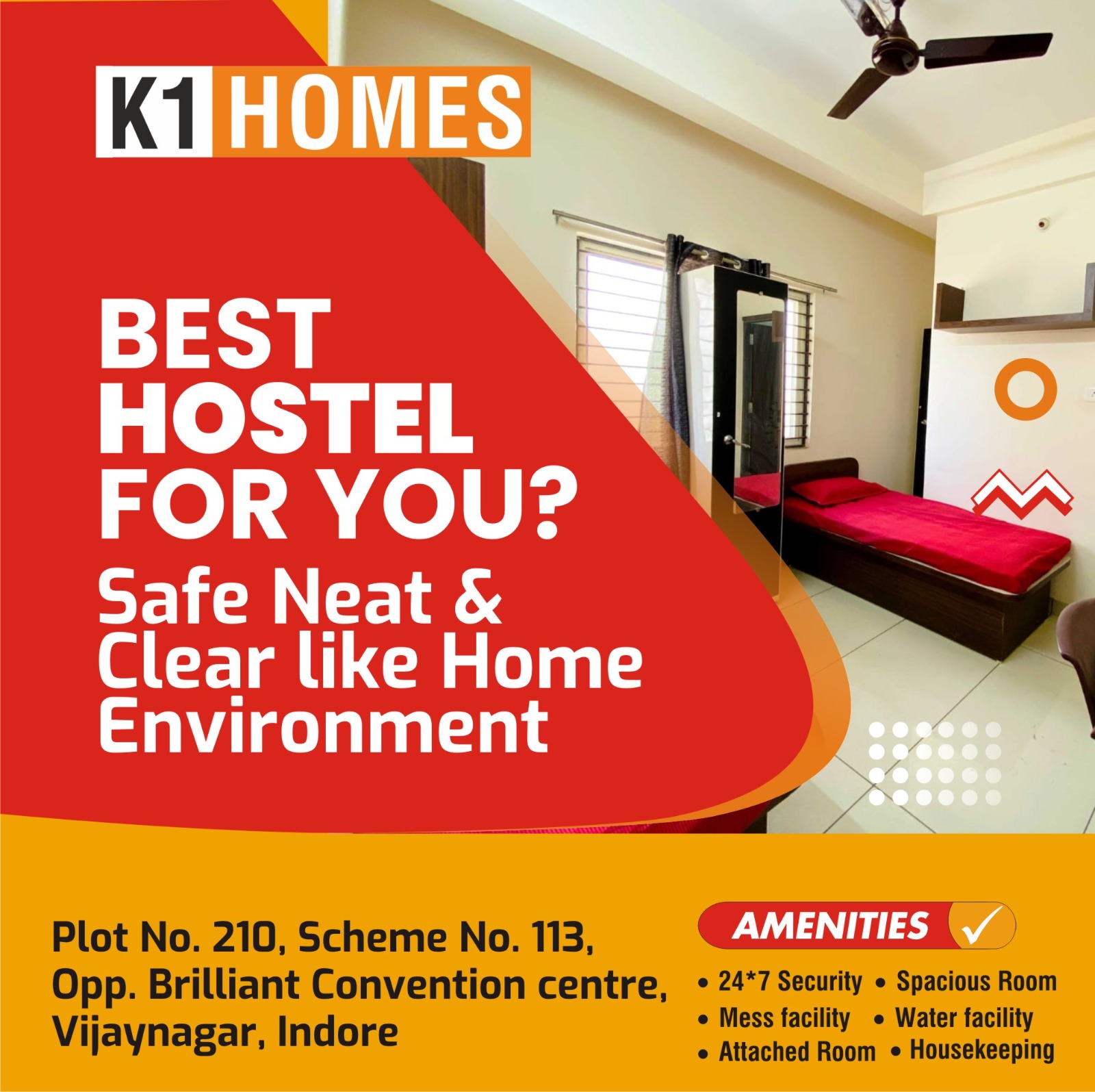 Best Hostel near Prestige College Indore